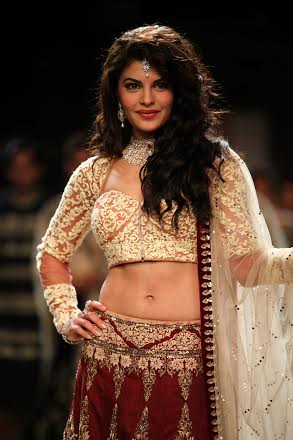 Jacqueline walks the ramp at Lakme Fashion Week