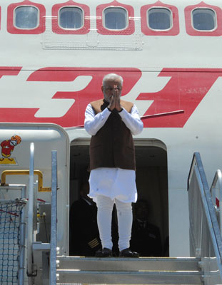 Modi arrives at Brisbane