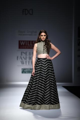 Actress Aditi Rao walks for Payal Singhal at WLIFW
