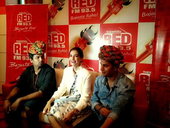 Soman  visits Red FM studio to promote 'Khoobsurat'