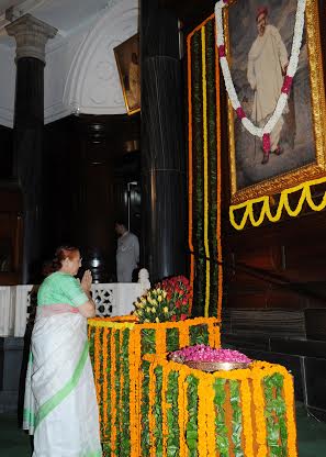 Lokmanya Bal Gangadhar Tilak on his birth anniversary, at Parliament House