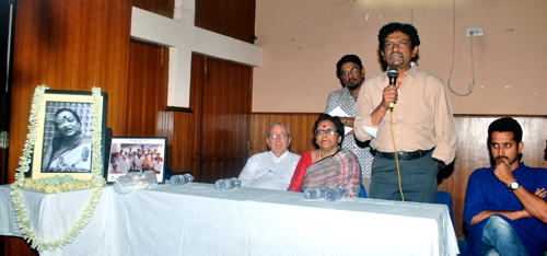 Condolence meet for Sunetra Ghatak