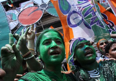 TMC supporters celebrate victory