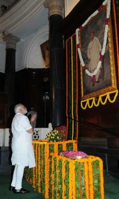 Lokmanya Bal Gangadhar Tilak on his birth anniversary, at Parliament House