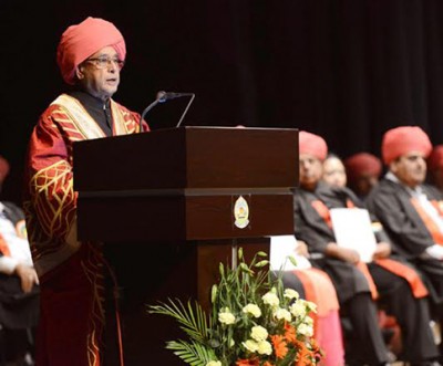 Pranab attends 14th Convocation of University of Jammu 