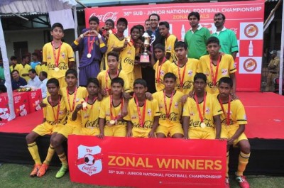 West Bengal wins East Zonal finals of Coca-Cola Cup U -15 football tournament