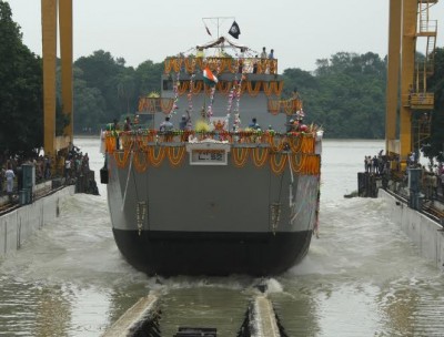 GRSE launches Landing Craft Utility for Indian Navy