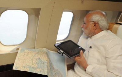 PM Modi announces Rs 1000 cr for cyclone-hit Andhra, surveys Vizag