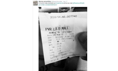 Director Darren Aronofsky watches Noah in Kochi