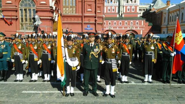 Indian Army contingent in Victory Day celebrations