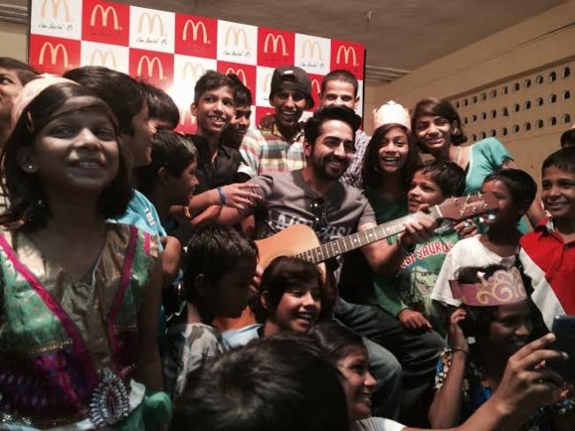 Ayushmann takes part in 'No TV Day', spends day with  underprivileged children
