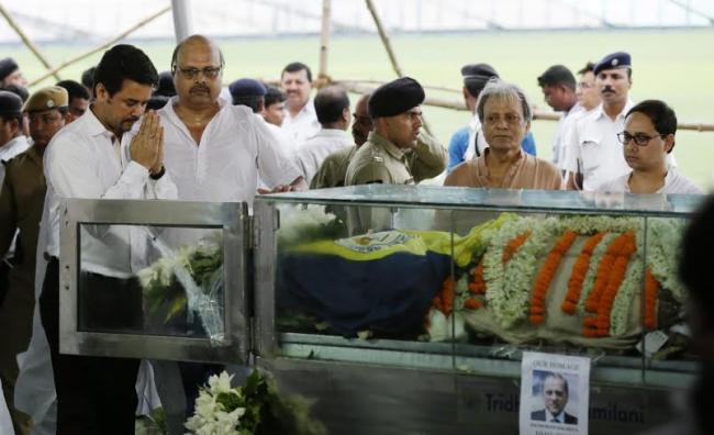 Dignitaries pay tributes to Jagmohan Dalmiya at CAB in Kolkata