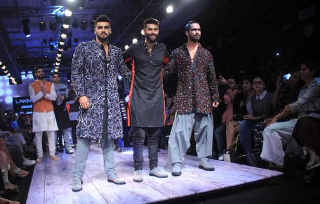 Shahid, Arjun walk LFW ramp for Kunal Rawal