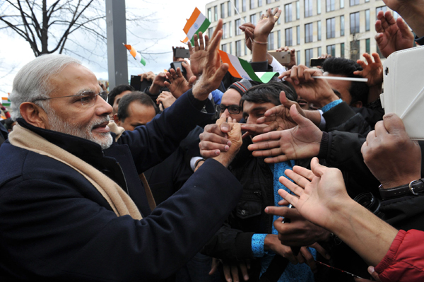 Narendra Modi addressing at the Community Reception, at Berlin, in Germany 
