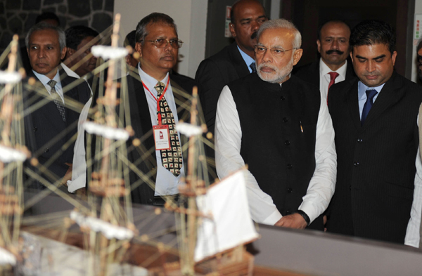 Modi addressing the National Assembly of Mauritius
