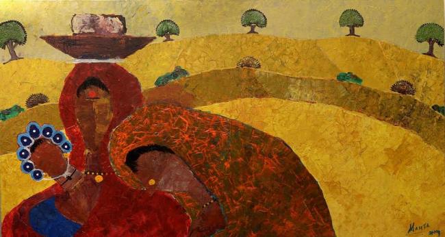 Artiste Mamta Sen pays tribute to poor farmers of Sawantwadi 