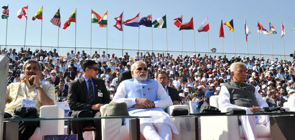 Narendra Modi at the Aero India-2015 Air Show
