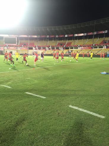Atletico de Kolkata practice in Jawaharlal Nehru Stadium 
