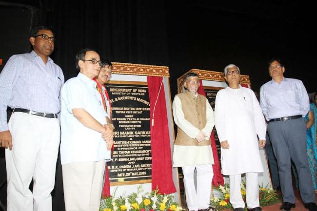 Santosh Kumar Gangwar lighting lamp for inauguration
