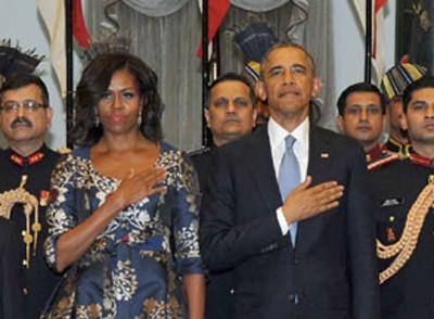 Obama attends  banquet hosted  at Rashtrapati Bhavan 