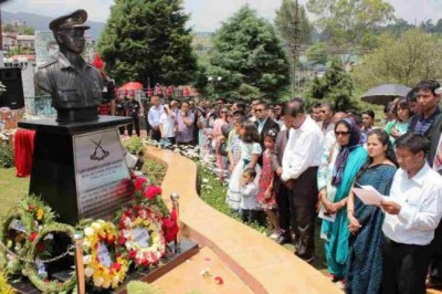 Bust of Capt Clifford K Nongrum unveiled 