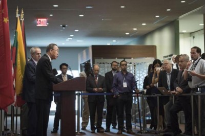 'Still time to step back from brink,' says Ban, returning from Middle East