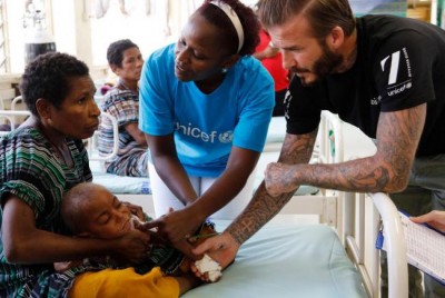 UNICEF Goodwill Ambassador David Beckham's Fund helps children in New Guinea