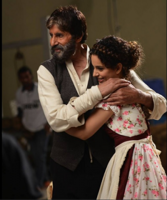 Amitabh Bachchan , Kangana Ranaut share screen space 