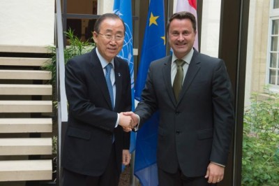 In Europe, UN chief praises Luxemburg's commitment on development issues