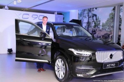 Volvo Car unveils its flagship model XC90 in its new showroom in Surat