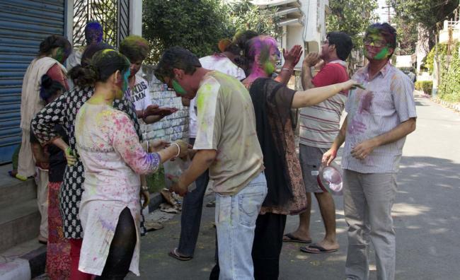 Holi celebration in Kolkata