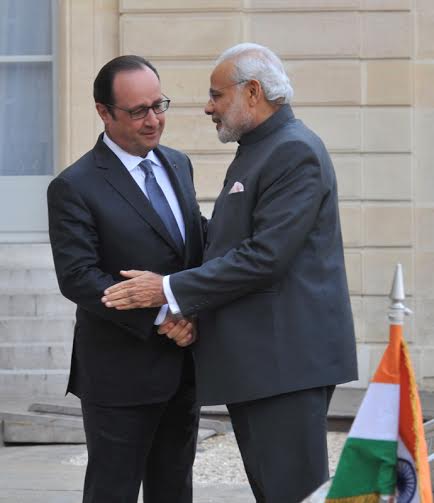 Modi meets French President Francois Hollande