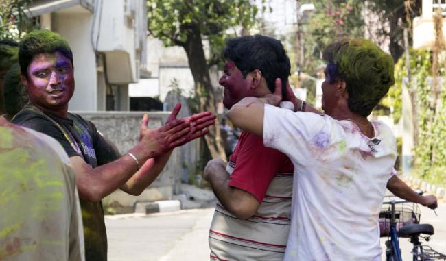 Holi celebration in Kolkata
