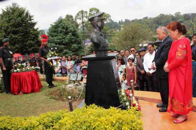 Bust of Capt Clifford K Nongrum unveiled 