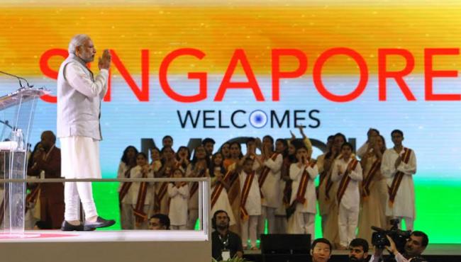 All I want to work towards is development: Modi tells Indian diaspora in Singapore