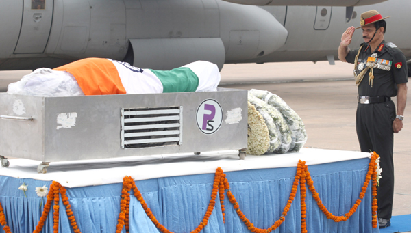  The mortal remains of the former President of India, Dr. A.P.J. Abdul Kalam