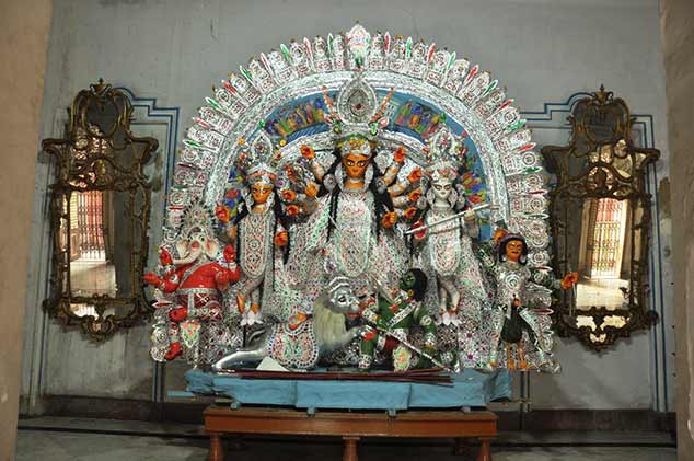 Durga Puja celebrations at Shovabazar Rajbari