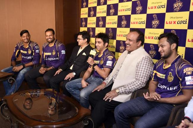 KKR players felicitated best sellers at Lux Cozi meet