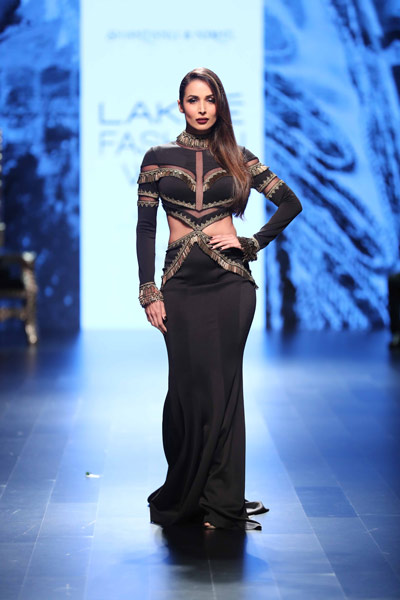 Malaika Arora, Riteish walk down LakmÃ© Fashion Week Winter ramp