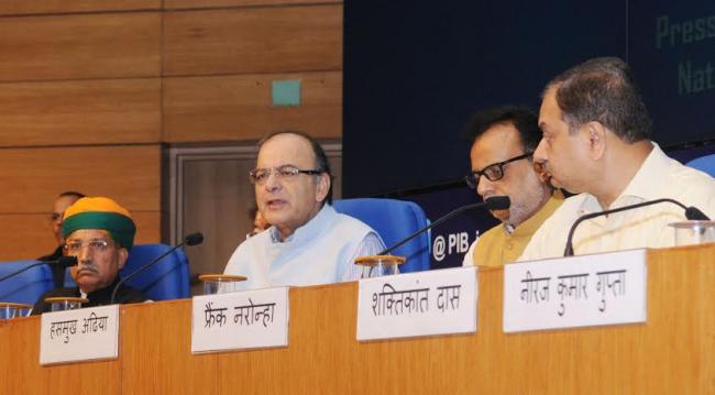 Arun Jaitley holding a Press Conference on the Goods and Services Tax (GST)