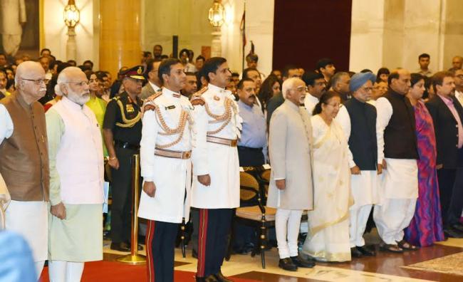 Narendra Modi at a Civil Investiture Ceremony