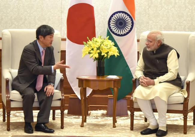 Narendra Modi calling on the President