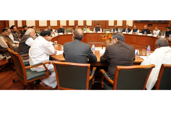 Narendra Modi meeting the major Opposition parties and NDA leaders