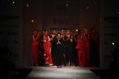 Amazon India Fashion Week:  Nikasha's creations glam up ramp