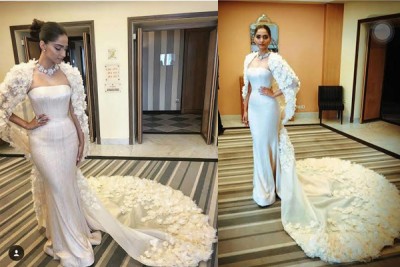 Sonam Kapoor stuns in  Ralph & Russo for her 2nd Cannes red carpet appearance