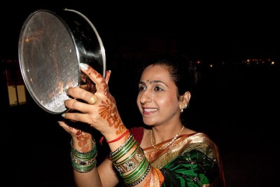 Indian women celebrate Karwa Chauth