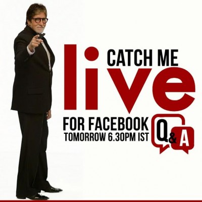 Amitabh Bachchan to go live on Facebook on Friday