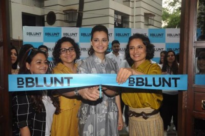 Dia Mirza inaugurates new BBLUNT salon in Mumbai