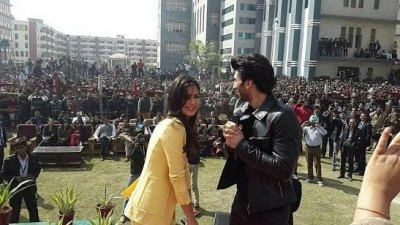 Aditya-Katrina visit  IIMT college in Delhi
