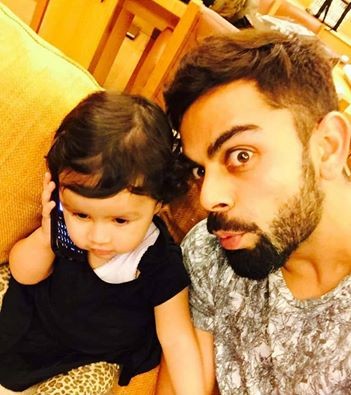 Virat Kohli posts selfie with MS Dhoni's daughter